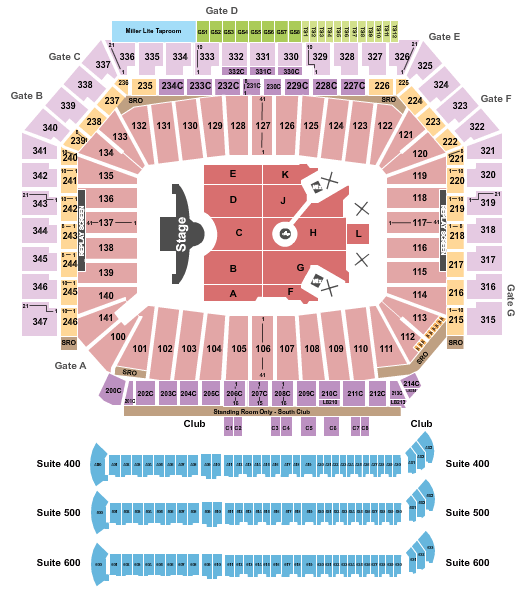 Ford Field Ed Sheeran Seating Chart